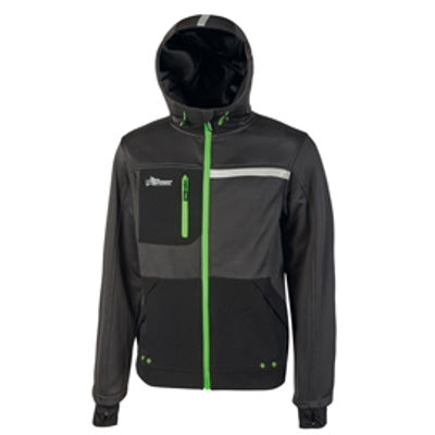 Immagine di Felpa Galaxy - taglia XXL - nero/verde - U-Power [FU275RL-XXL]