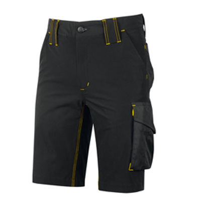 Immagine di Bermuda Mercury taglia XL nero/giallo U-Power [FU196BC-XL]