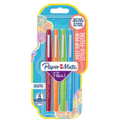 Immagine di Pennarello Flair Nylon - colori assortiti Fun - Papermate - conf. 4 pezzi [2028646]