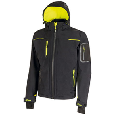 Immagine di Giacca da lavoro Space - taglia L - PE/spandex - nero/giallo - U-Power [FU187BC-L]