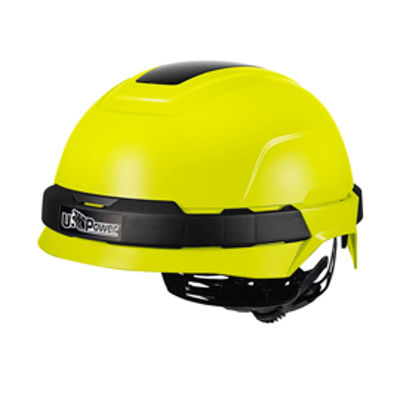 Immagine di Casco protettivo Antares giallo fluo regolabile U-Power [HS001YF]