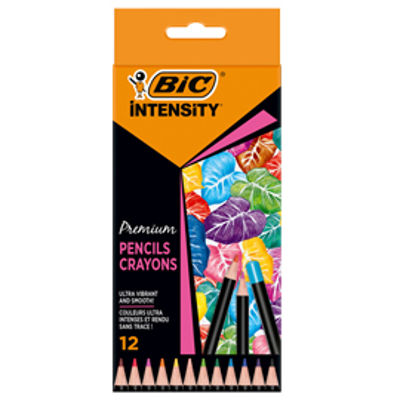 Immagine di Matita Intensity Wood Premium - colori assortiti - Bic - conf. 12 pezzi [951844]