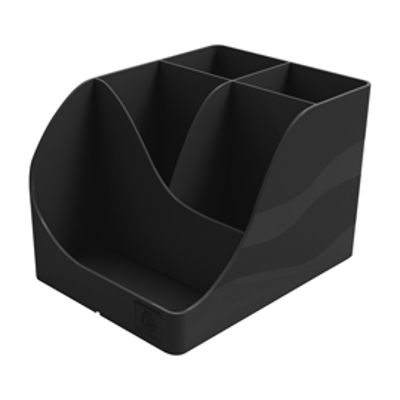 Immagine di Portapenne Pen Wave NeoDeco - 15,5 x 11,9 x 10,9 cm - nero - Exacompta [69514D]