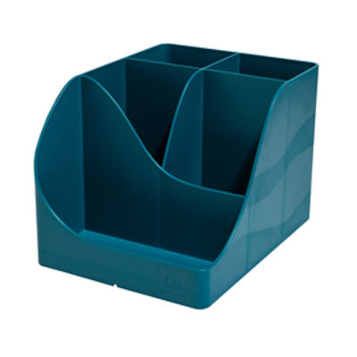 Immagine di Portapenne Pen Wave NeoDeco - 15,5 x 11,9 x 10,9 cm - blu anatra - Exacompta [69528D]