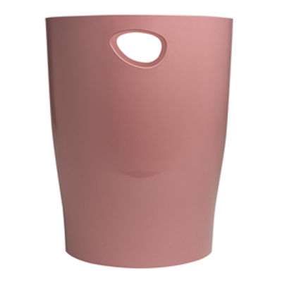 Immagine di Cestino gettacarte Ecobin Skandi - altezza 33,5 cm - diametro 26 cm - 15 L - rosa antico - Exacompta [45338D]