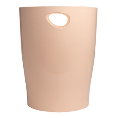 Immagine di Cestino gettacarte Ecobin Skandi - altezza 33,5 cm - diametro 26 cm - 15 L - nude - Exacompta [45331D]