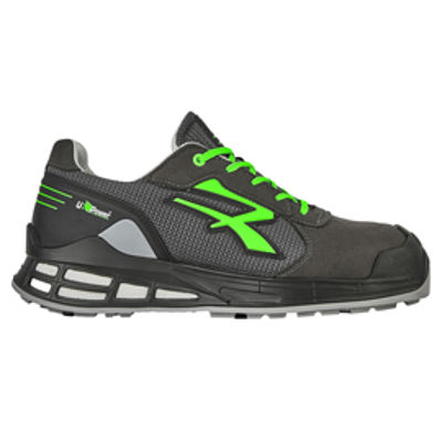 Immagine di Calzatura di sicurezza Egon S1P - nylon/pelle scamosciata - numero 35 - nero/verde - U-Power [RN20016-35]