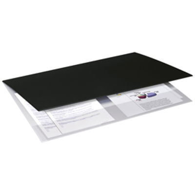 Immagine di Sottomano Soft - doppio con tasca interna trasparente - 49 x 34,5 cm - plastica - nero - Arda [0107NEO1000]