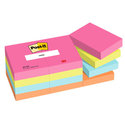 Immagine di Cf. 12pz blocco 100fg. Post-it  Notes 38x51mm 653-POP Popmistic [7100290158]