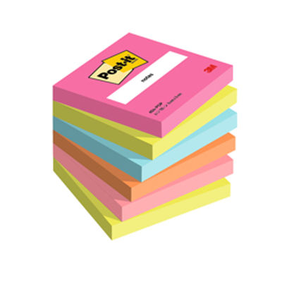 Immagine di Cf. 6pz blocco 100fg. Post-it  Notes 76x76mm 654-POP Popmistic [7100259210]