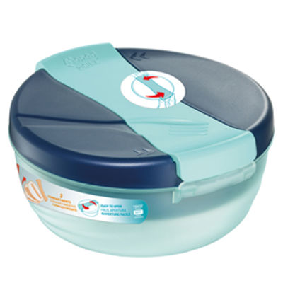 Immagine di Lunch Bowl Origins - 3 scompartimenti - 19,5 x 18,5 x 9,2 cm - 1,4 L - blu - Maped [872604]