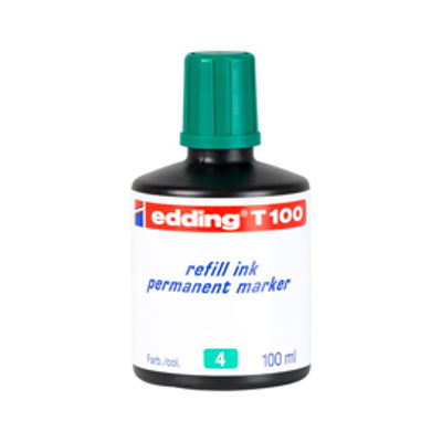 Immagine di Inchiostro permanente per marcatori T100 - 100 ml - verde - Edding [E-T100 004]