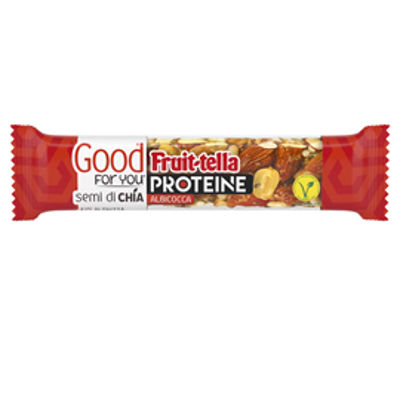 Immagine di Barretta proteica Good For You - di frutta secca - albicocca - 36 gr - Fruitella [9376200]