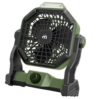 Immagine di Ventilatore portatile da campeggio - con luce LED - diametro 12 cm - 25,5 x 21 x11,5 cm - Melchioni [118620051]