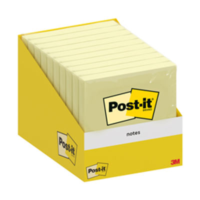 Immagine di Blocco foglietti Post it   - 76 x 76 mm - giallo canary - 100 fogli - Post it  - conf. 10 blocchi [7100317841]