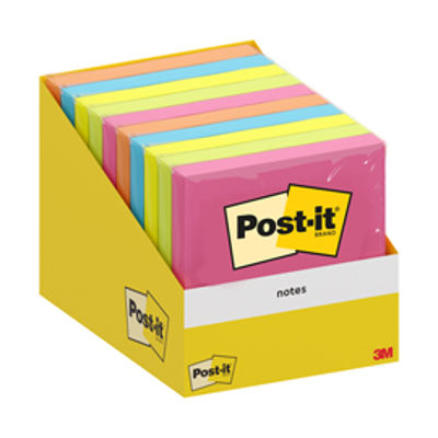 Immagine di Blocco foglietti Post it   - 76 x 76 mm - colori assortiti - 100 fogli - Post it  - conf. 10 blocchi [7100317840]