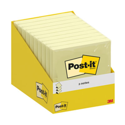 Immagine di Blocco foglietti Post it  Z-Notes - 76 x 76 mm - giallo canary - 100 fogli - Post it  - conf. 10 blocchi [7100317838]