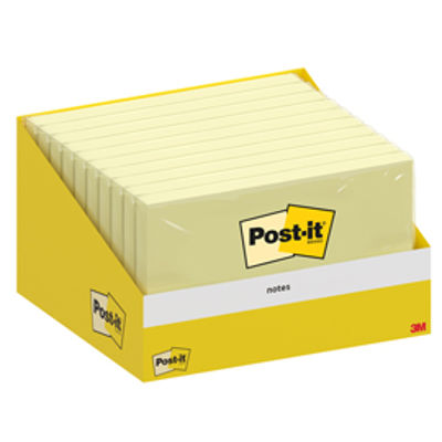 Immagine di Blocco foglietti Post it   - 76 x 127 mm - Giallo canary - 100 fogli - Post it  - conf. 10 blocchi [7100317839]