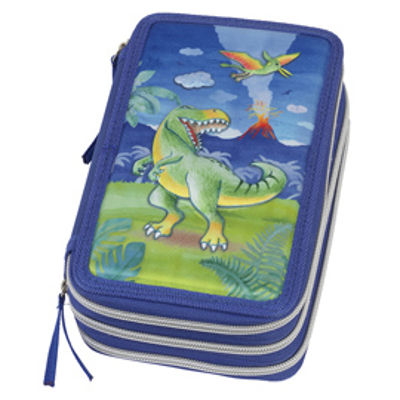 Immagine di Astuccio 3 zip Dinosaur Edition - Faber Castell [573041]