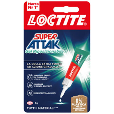 Immagine di Super Attak Gel Riposizionabile - 3 gr - trasparente - Loctite [2972228]