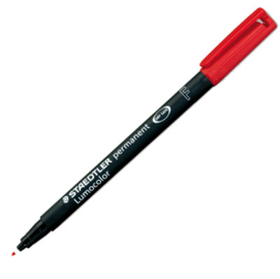 Immagine di Pennarello Permanente Staedtler  Rosso Lumocolor F Punta 0.6 Mm [3182]