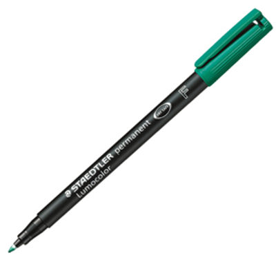 Immagine di Pennarello Lumocolor Permanent 318 - punta 0,6 mm - verde - Staedtler [3185]