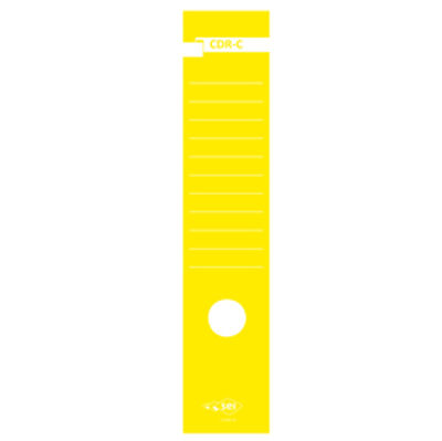 Immagine di Cf.10 Etichette Copridorso Cdr-Carta Giallo 70X345Mm Sei Rota [58012706]