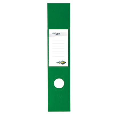 Immagine di Cf. 10 Copridorso Cdr Pvc Con Porta Cartellino Verde Adesivi 7X35,5 Cm Sei Rota [58012535]