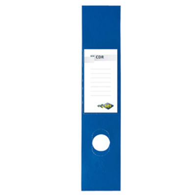 Immagine di Cf. 10 Copridorso Cdr Pvc Con Porta Cartellino Blu Adesivi 7X35,5 Cm Sei Rota [58012537]