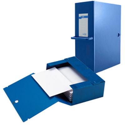 Immagine di Scatola Archivio Con Maniglia Sei Rota Big 200 Blu 25X35Cm Dorso 20 [68002007]