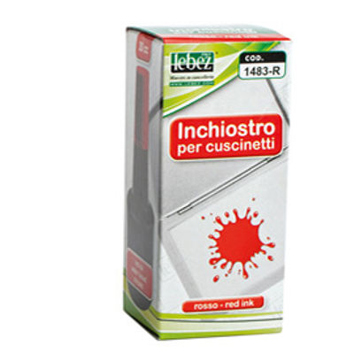 Immagine di Inchiostro Per Cuscinetti Lebez Senza Olio Rosso 30Ml [1483-R]