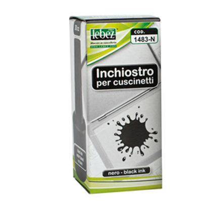 Immagine di Inchiostro Per Cuscinetti Lebez Senza Olio Nero 30Ml [1483-N]