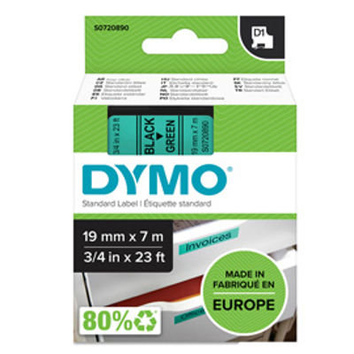 Immagine di Nastro D1 458090 - 19 mm x 7 mt - nero/verde - Dymo [S0720890]