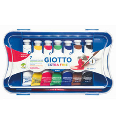 Immagine di Confezione 7Pz. Tubi Tempera Giotto 12Ml Colori Assortiti [303100]