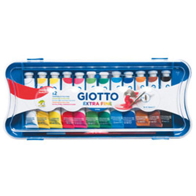 Immagine di Confezione 12Pz. Tubi Tempera Giotto 12Ml Colori Assortiti [304100]