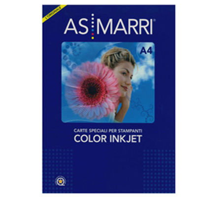 Immagine di Carta Color Graphic - inkjet - A4 - 170 gr - 50 fogli - effetto opaco - bianco - As Marri [8098]