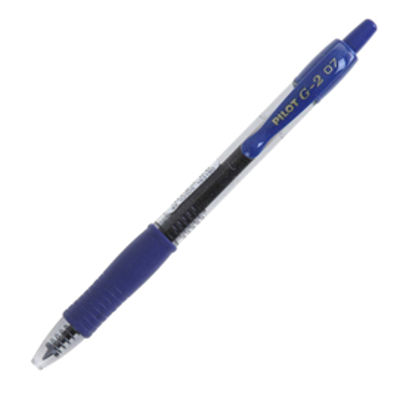 Immagine di Penna a Sfera a Scatto Pilot G2 Gel punta fine 0.7mm Blu [001521]