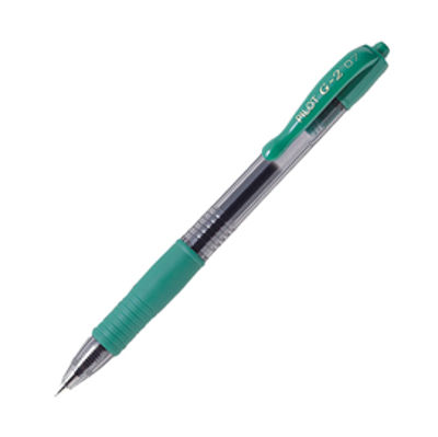 Immagine di Penna a Sfera a Scatto Pilot G2 Gel punta fine 0.7mm Verde [001519]