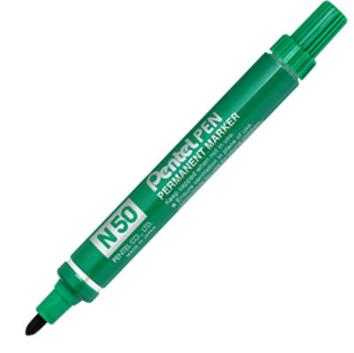 Immagine di Marcatore Permanente Pentel N50 Punta Tonda Verde [N50-D]