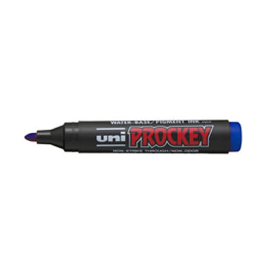 Immagine di Marcatore Permanente Uni Mitsubishi Uni Prockey M122 punta conica 1.20mm-1.80mm Blu [M 122 B]