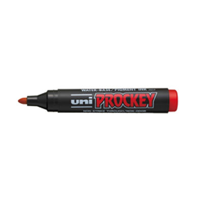 Immagine di Marcatore Permanente Uni Mitsubishi Uni Prockey M122 punta conica 1.20mm-1.80mm Rosso [M 122 R]