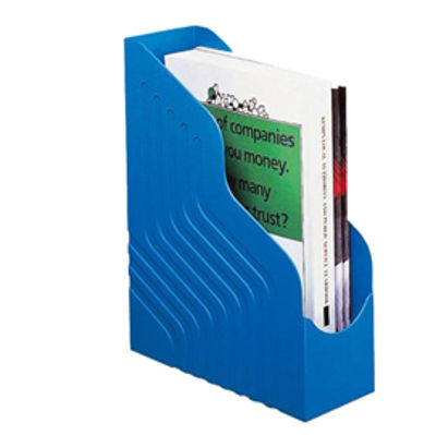 Immagine di Portariviste Rexel Magazine Rack Jumbo 25x32cm Dorso 10 cm Blu [00049104]