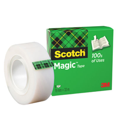 Immagine di Nastro Adesivo Scotch Magic 810 Invisibile 19mmx33mt Trasparente Permanente [810-1933]