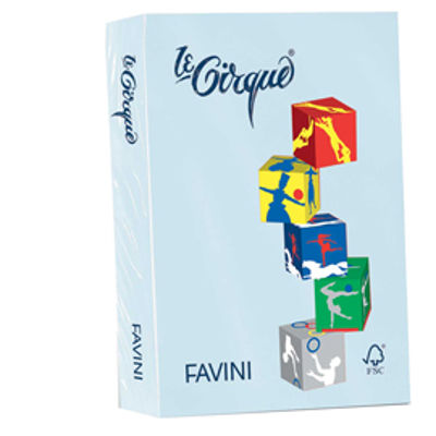 Immagine di Confezione 500 Fogli Favini Le Cirque A4 80gr Celeste Pastello 101 [A71T504]