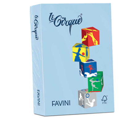 Immagine di Confezione 500 Fogli Favini Le Cirque A4 80gr Azzurro Pastello 106 [A717504]