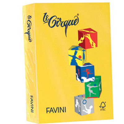 Immagine di Carta Le Cirque - A4 - 160 gr - giallo zolfo 200 - Favini - conf. 250 fogli [A74L304]