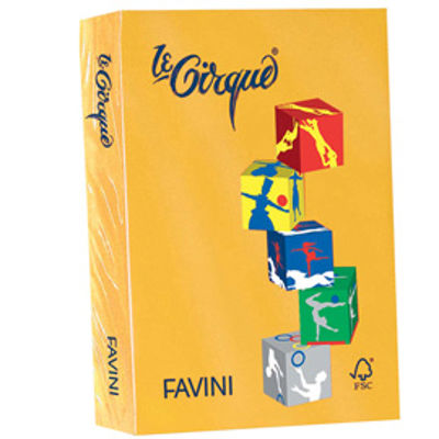 Immagine di Carta Le Cirque - A4 - 160 gr - giallo oro 201 - Favini - conf. 250 fogli [A74H304]