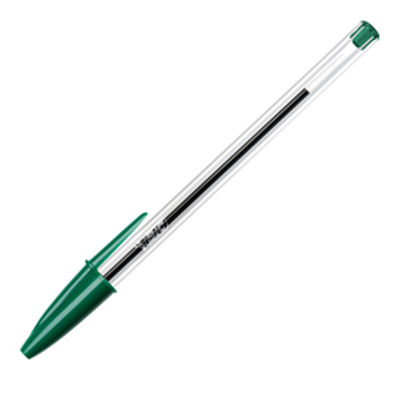 Immagine di Penna a Sfera Bic Cristal Verde Punta Media 1.0mm [8373629]