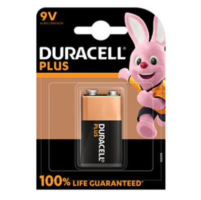 Immagine di Blister 1pz. Pila Transistor Duracell 9V Plus100 MN1604 [GILMN1604]