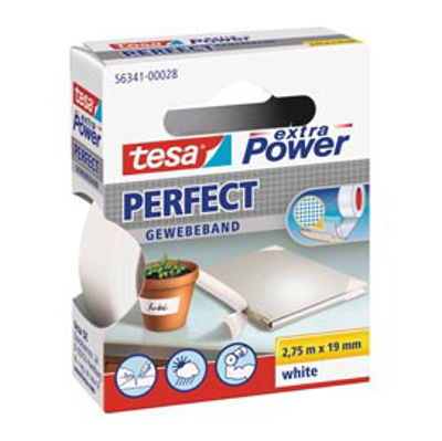 Immagine di Nastro Adesivo Telato Tesa XP Perfect 19mmx2.7mt Bianco [56341-0002803]